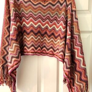Missoni Red and Pink Chevron Shrug